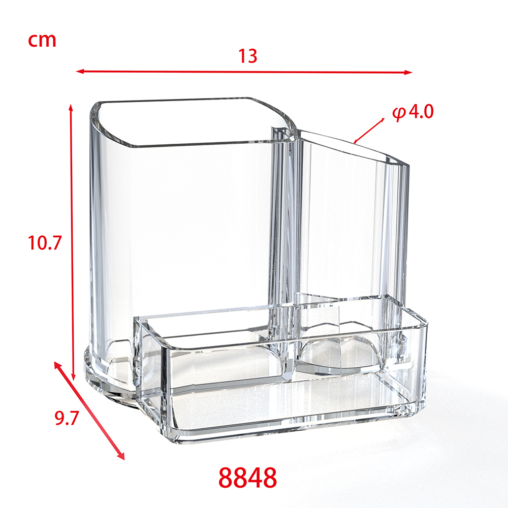 Acrylic Plastic Storage Container Storage Box Set,Clear Acrylic Makeup Brush Organizer for Bathroom, Office &amp; Dorm