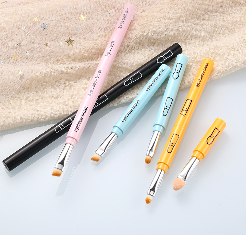 4 in 1 Makeup Brush Set Synthetic Hair Cross-Border Makeup 4 Headed Travel Size