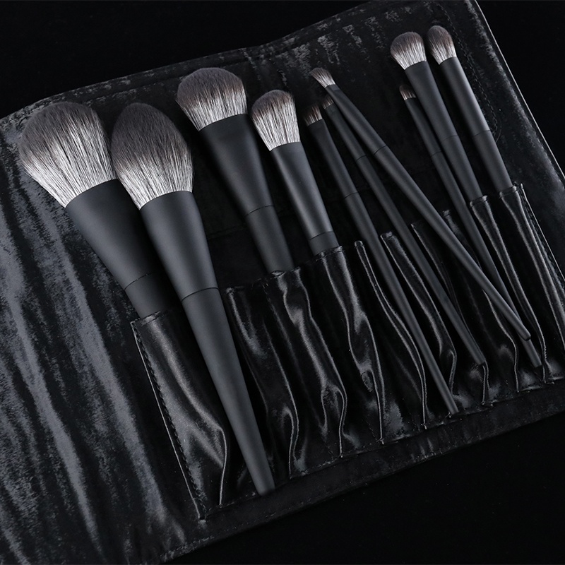 High Class 10 Pcs Brushes Private Logo Makeup Brush Set Wooden Premium Makeup Products Microcrystalline Cosmetic Makeup Brush