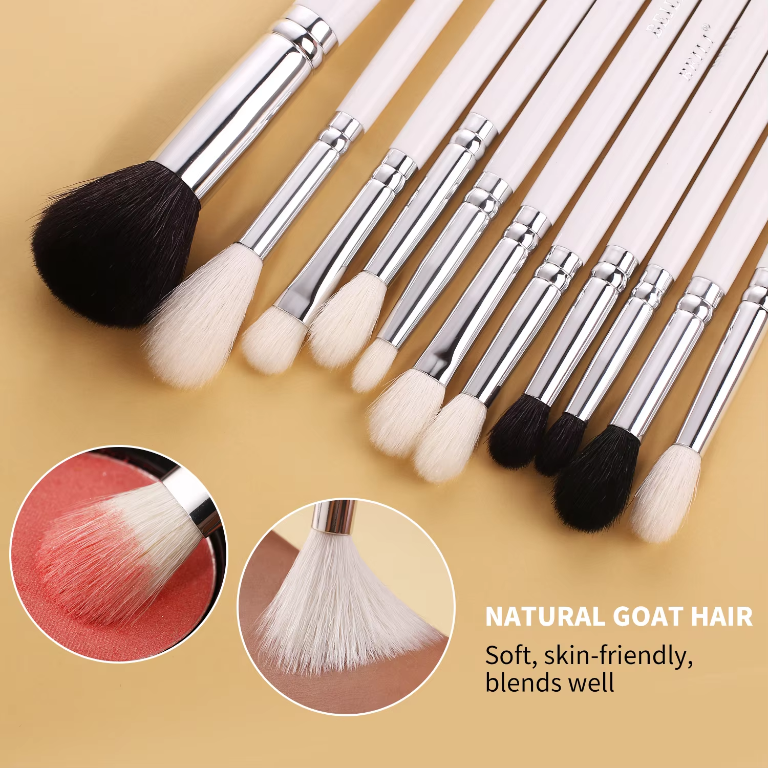 Custom logo 8pcs 16pcs 26pcs Makeup Brush Set High Quality Natural Hair White Professional Makeup Brushes Set Box Luxury