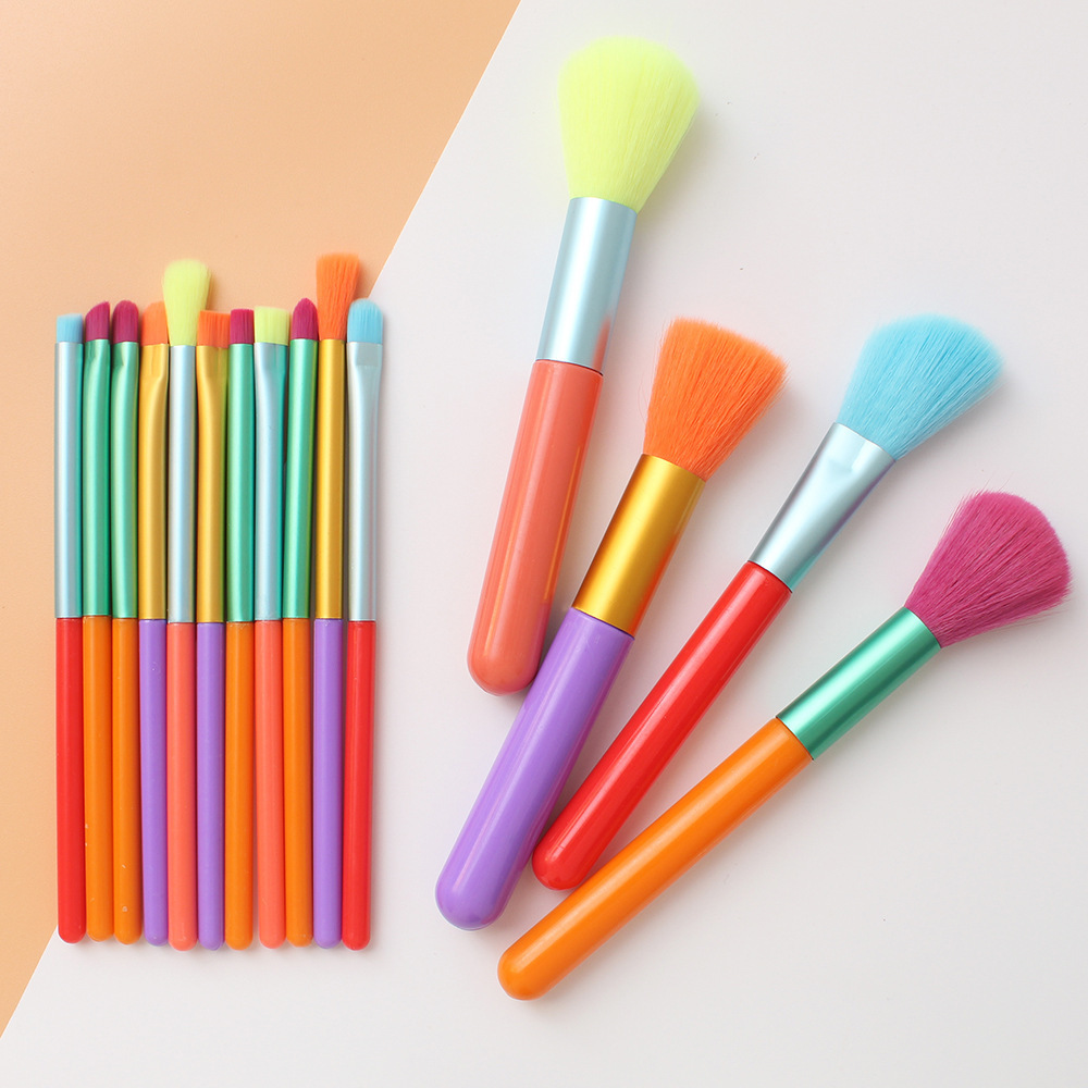 15pcs Customization logo Private Label Synthetic Hair High Quality Makeup Brush Colorful Cute Makeup Brush Set