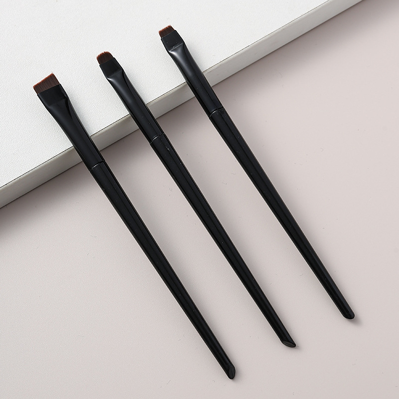 3pcs/set Blade Eyeliner Brush Eyebrow Brush Portable Flat Fine Eye Liner Brow Contour Makeup Brushes Makeup Tool