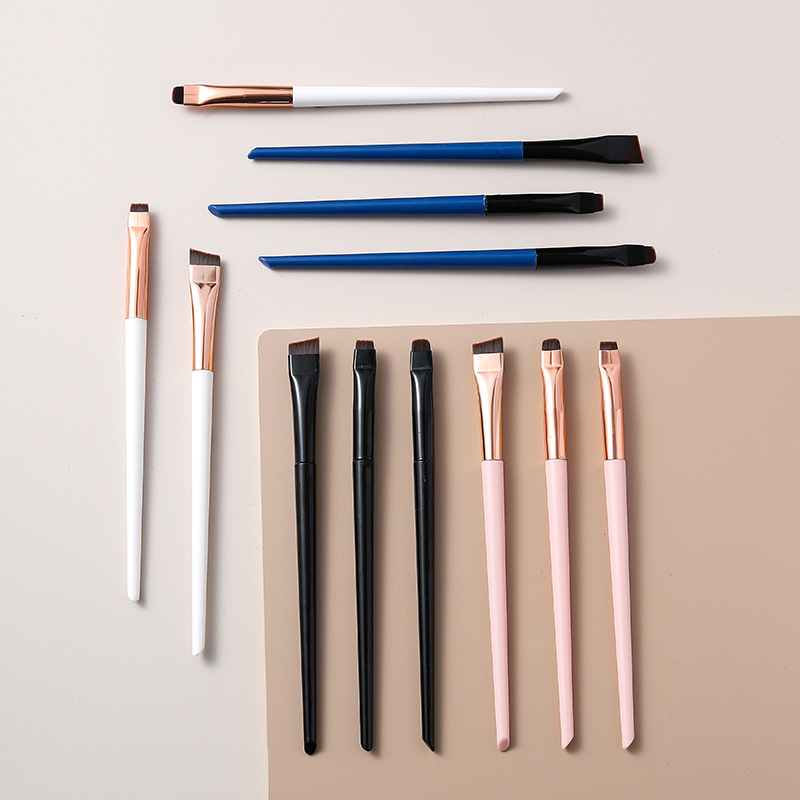 3pcs/set Blade Eyeliner Brush Eyebrow Brush Portable Flat Fine Eye Liner Brow Contour Makeup Brushes Makeup Tool