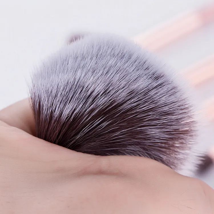 Wholesale OEM Cosmetic Brush Custom Diamond Rose Gold Makeup Brush Set Private Label Professional