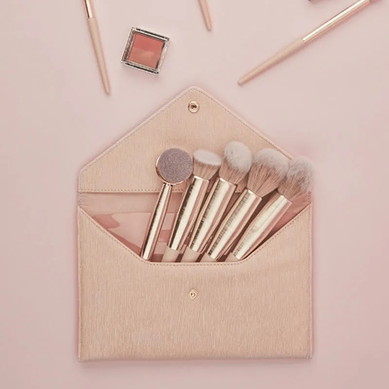 New Cute Pink Peach Color Handle Makeup Brush 9 PCS Gift Makeup Brushes