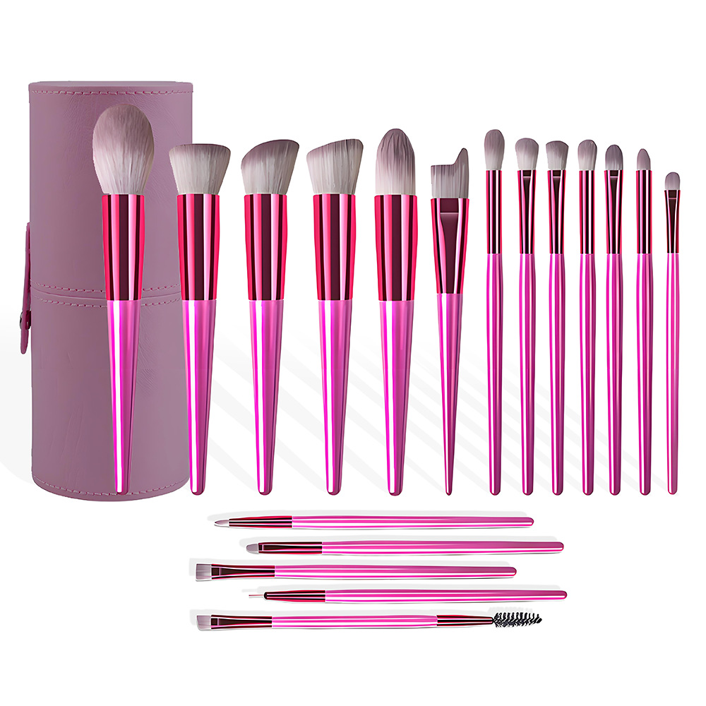 Professional 18-Piece Champagne Gold Makeup Brush Set Facial Loose Powder Blush Eye Shadow Concealer Blending Brush Makeup Tools