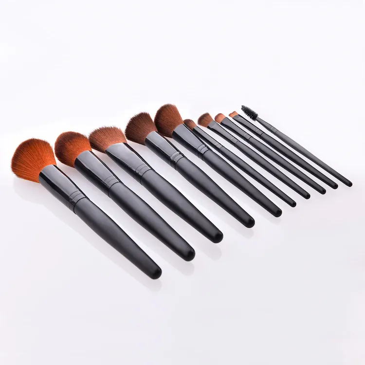 Pop 10-Piece Eco Friendly Animal Free Collection Professional Black Make up Brushes