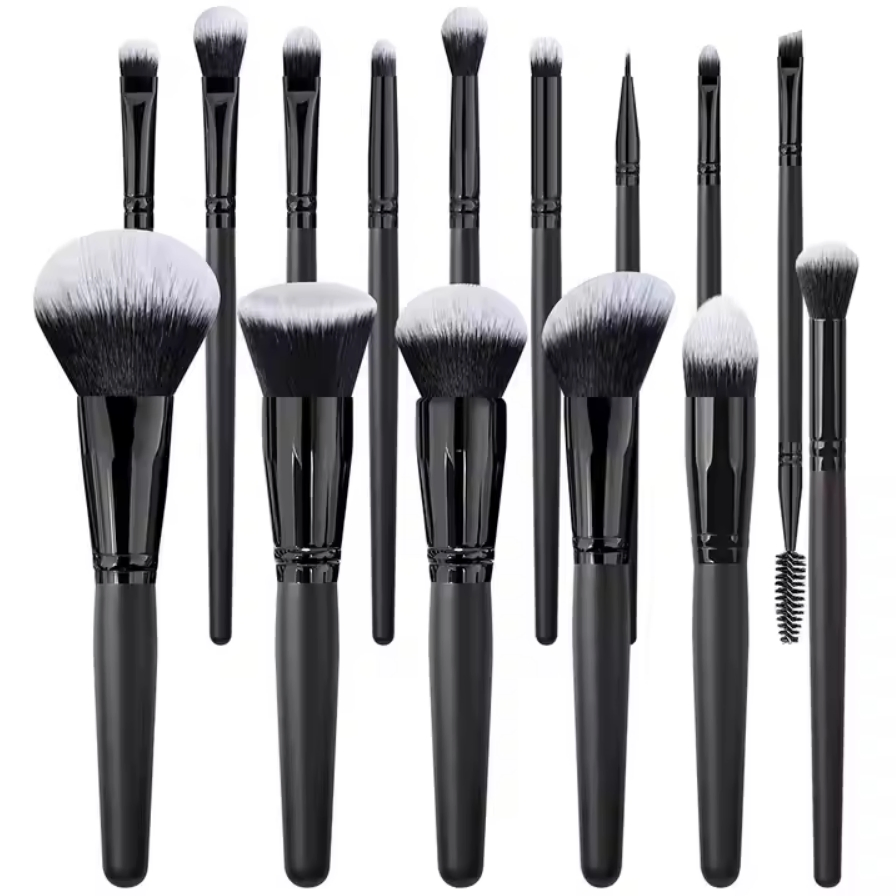 OEM Wood Handle Synthetic Hair Private Label Cosmetic Makeup Brush Set
