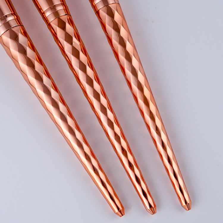 Luxury 8PCS Gold Makeup Brushes Brochas De Maquillaje Natural Synthetic Hair Powder Face Private Label Brush Set