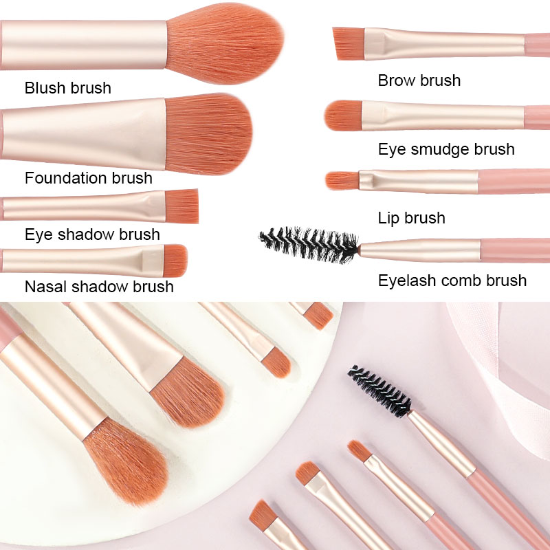 Mini 8Pcs Makeup Brushes Set 2
