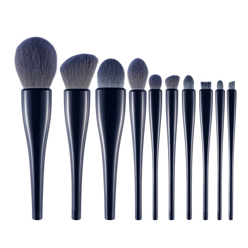 Good Quality Blue Makeup Brush Set Make-up Pinsel Set Blending Blusher Eyeshadow Loose Powder Makeup Kit Makeup Tools 10 in 1