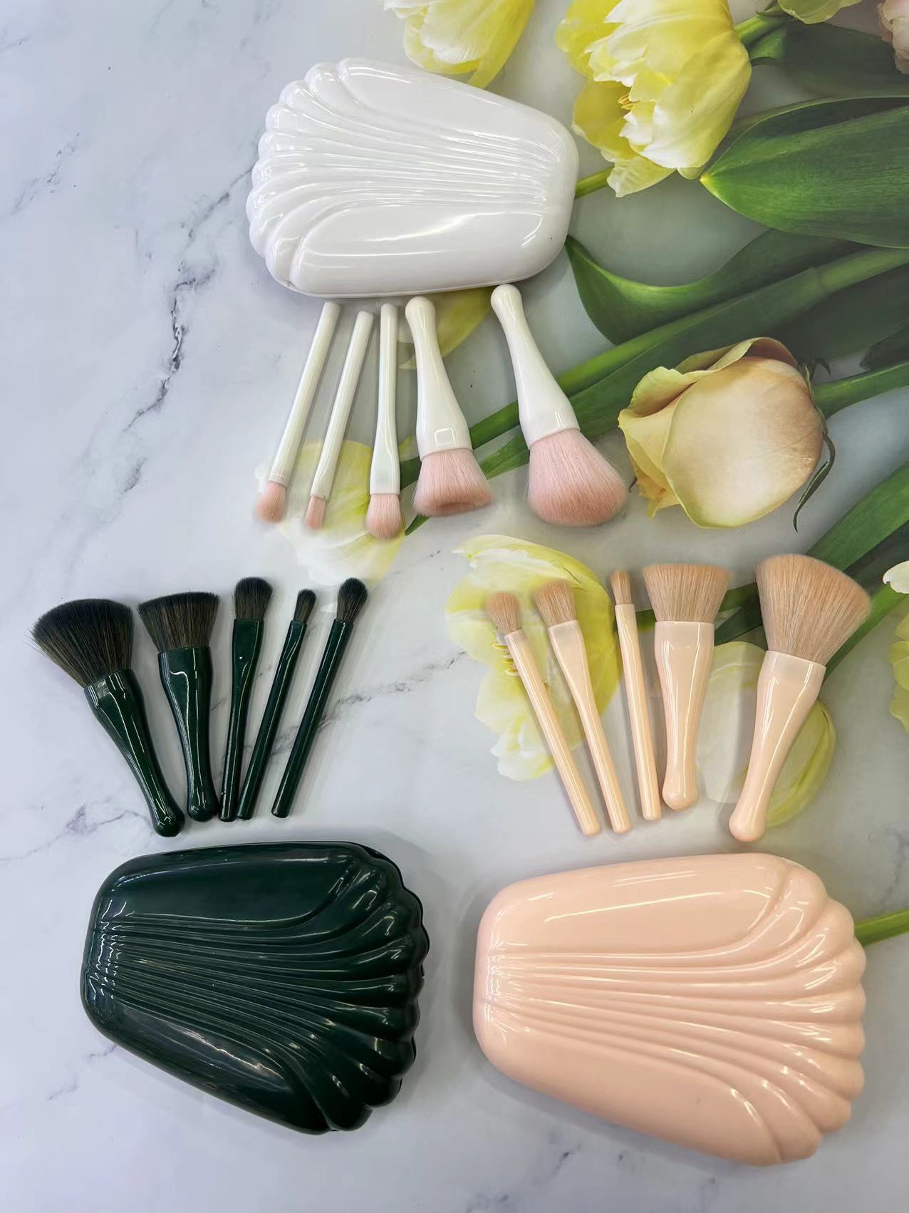 5pcs Portable Makeup Brush Set With Box Mini Concealer Powder Precise Eyeshadow Facial Makeup Brush Wholesale Price Low