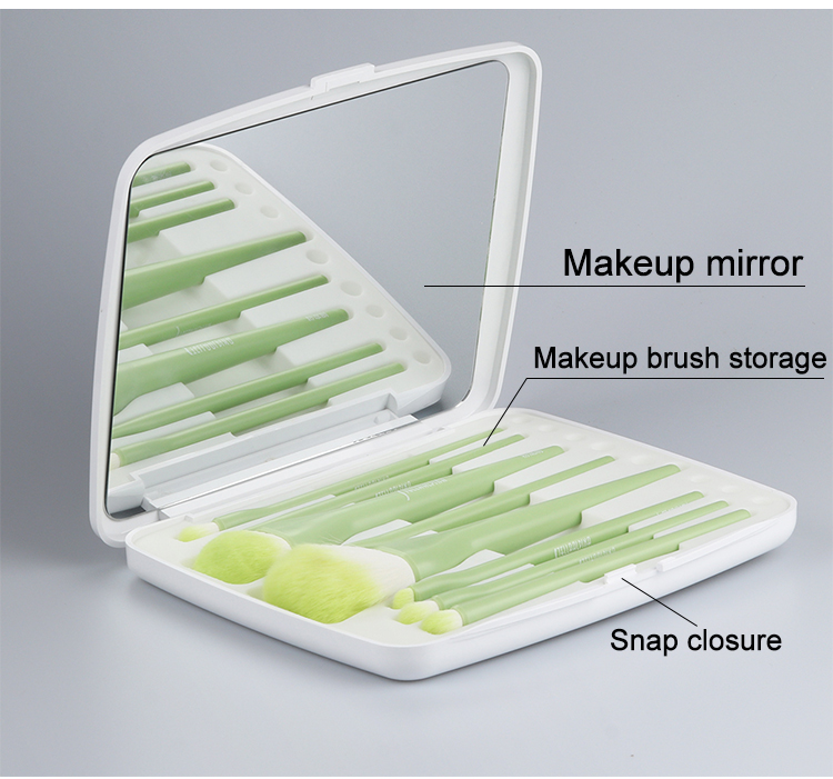 Makeup Brush Set with Mirror Case 2