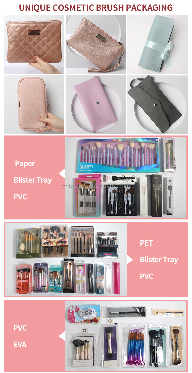Goat Hair Wholesale Natural Hair Luxury Makeup With Logo Mini Travel Luxury Professional Makeup Brush Set With Custom Logo
