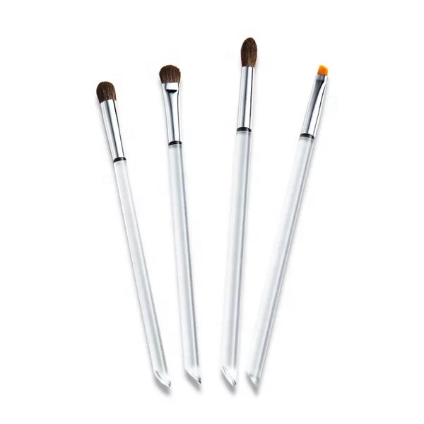 Synthetic Pony Custom Single Blending Make Up Eye Brush Set Crystal Acrylic Eyeshadow Brush
