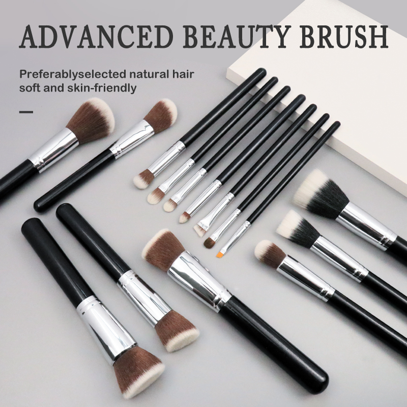 2024 New Arrival Synthetic Hair Wood Handle Makeup Brushes Set Eye Brush Professional Makeup Brush Set for Women