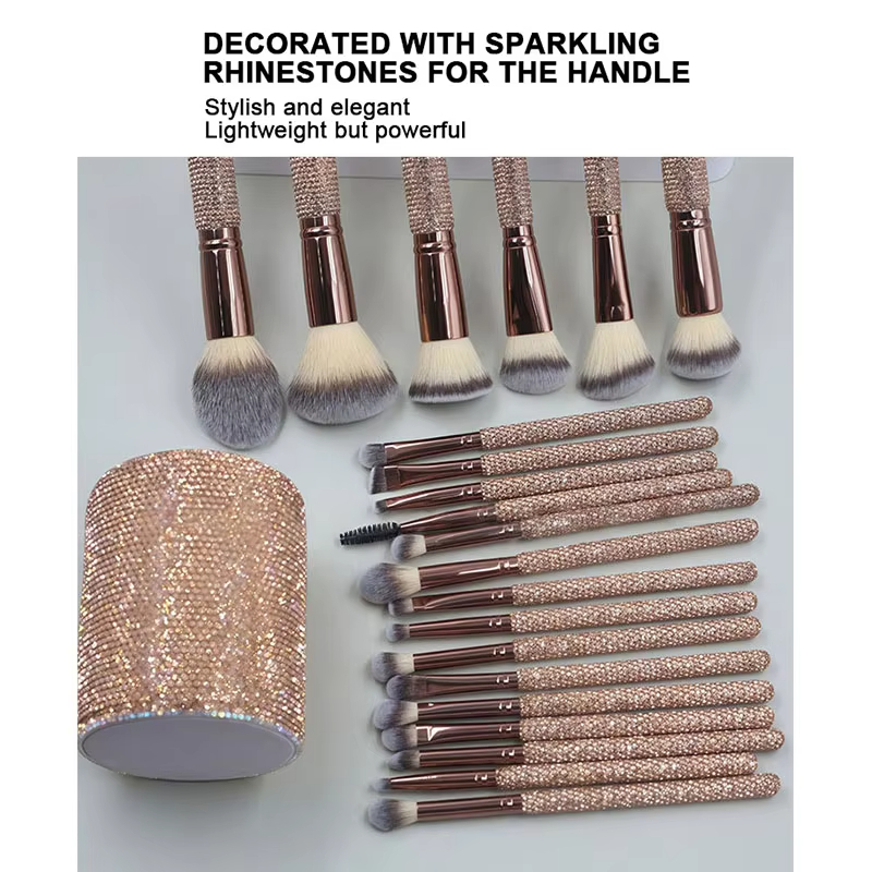 Makeup Brushes Sets 23pcs Artificial Diamonds Face Beauty Powder Brush Eyeshadow Blush Foundation Makeup Brush Set