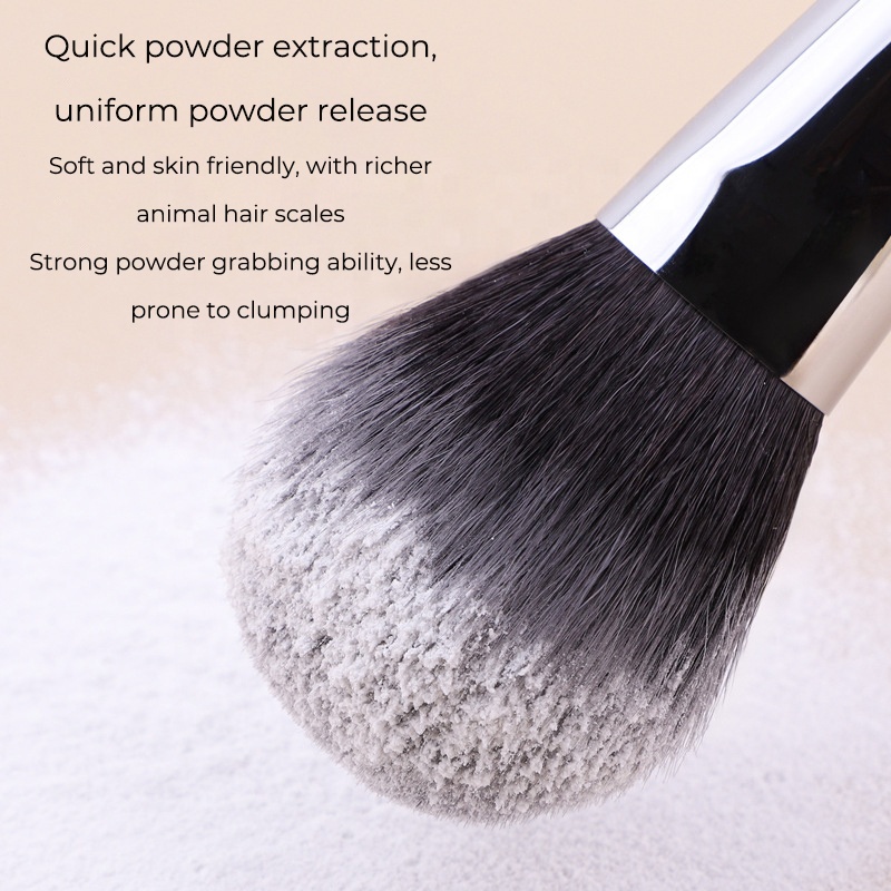 45PCS Professional Full Black Private Label For Women Natural Goat Hair Custom Logo High Quality Luxury Makeup Brushes Set
