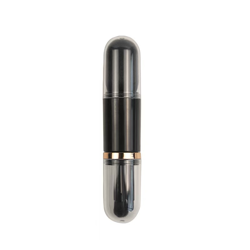 Portable 4-in-1 Soft Synthetic Hair Mini Makeup Brush Set Blush Eyeshadow Lip Concealer for Face Application Travel-Friendly