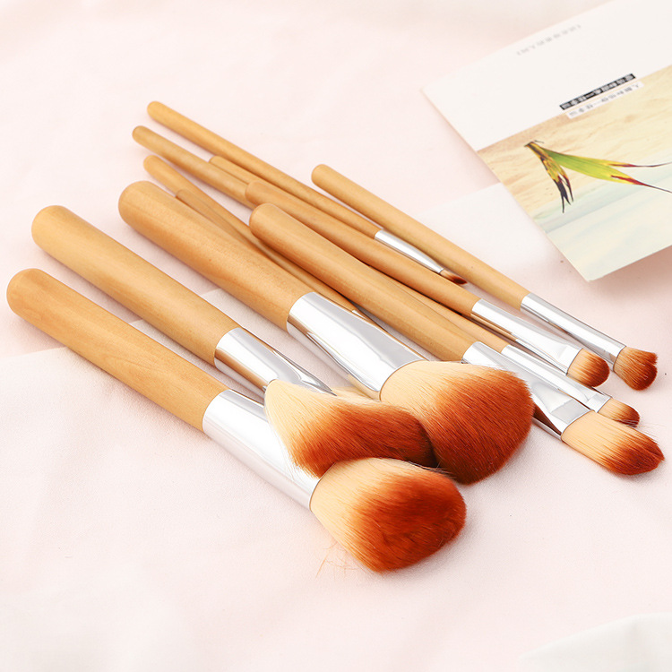 Well Designed High Quality Eco Friendly Travel Brush Vegan Luxury Make Up Brushes Private Logo Bamboo Handle Makeup Brushes Set