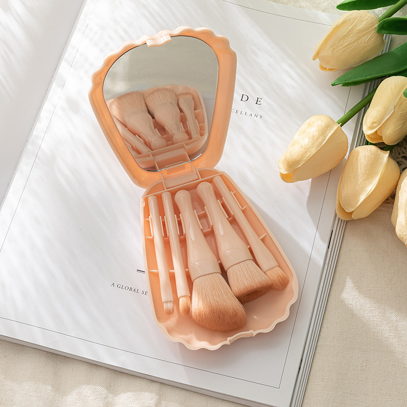 5pcs Portable Makeup Brush Set With Box Mini Concealer Powder Precise Eyeshadow Facial Makeup Brush Wholesale Price Low