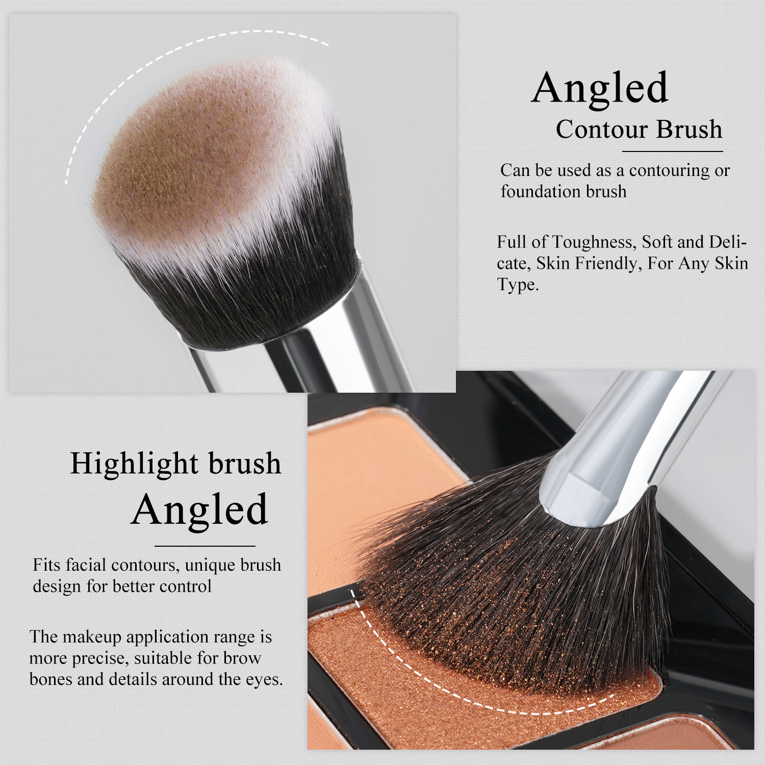 Luxury makeup brush set detail 9