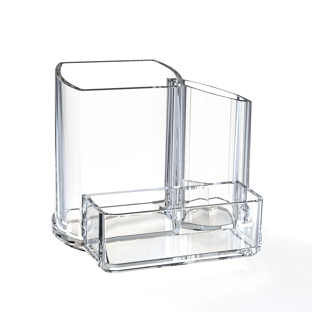 Acrylic Plastic Storage Container Storage Box Set,Clear Acrylic Makeup Brush Organizer for Bathroom, Office &amp; Dorm