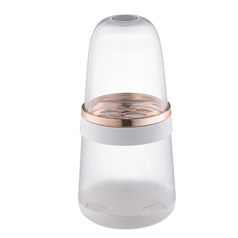 Custom New Design Plastic Makeup Organizer Storage Multifunctional Makeup Brushes Set with pink Cup Holder