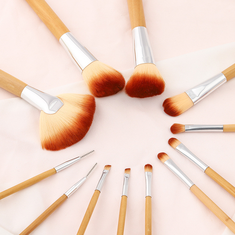 Well Designed High Quality Eco Friendly Travel Brush Vegan Luxury Make Up Brushes Private Logo Bamboo Handle Makeup Brushes Set