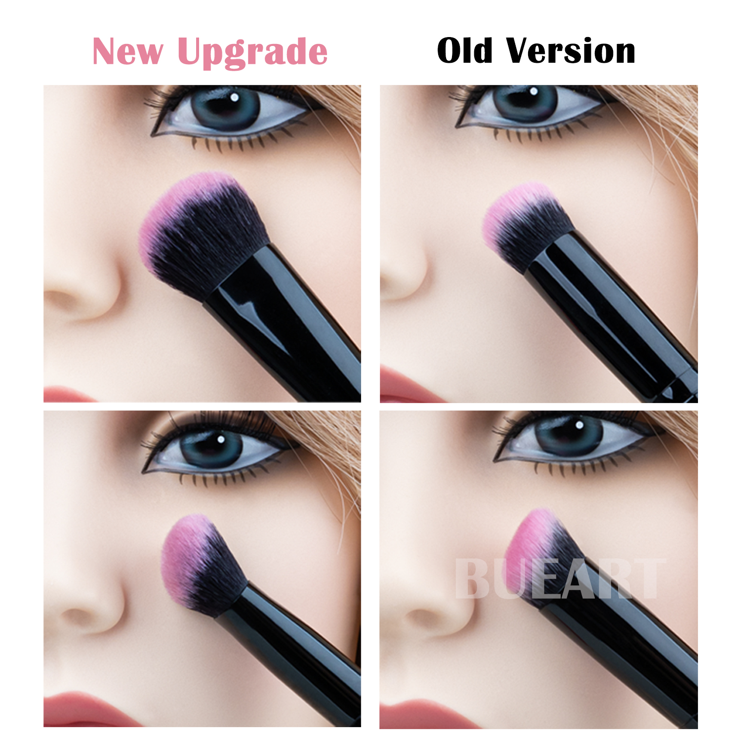 DailyQueen 19PCS Nano Hair Glossy Black Color Foundation Eyeliner Luxury Private Label Professional Custom Logo Makeup Brush Set