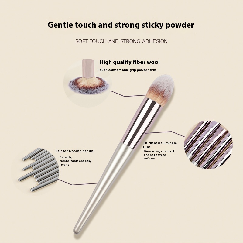 Champagne Gold Makeup Brush Details