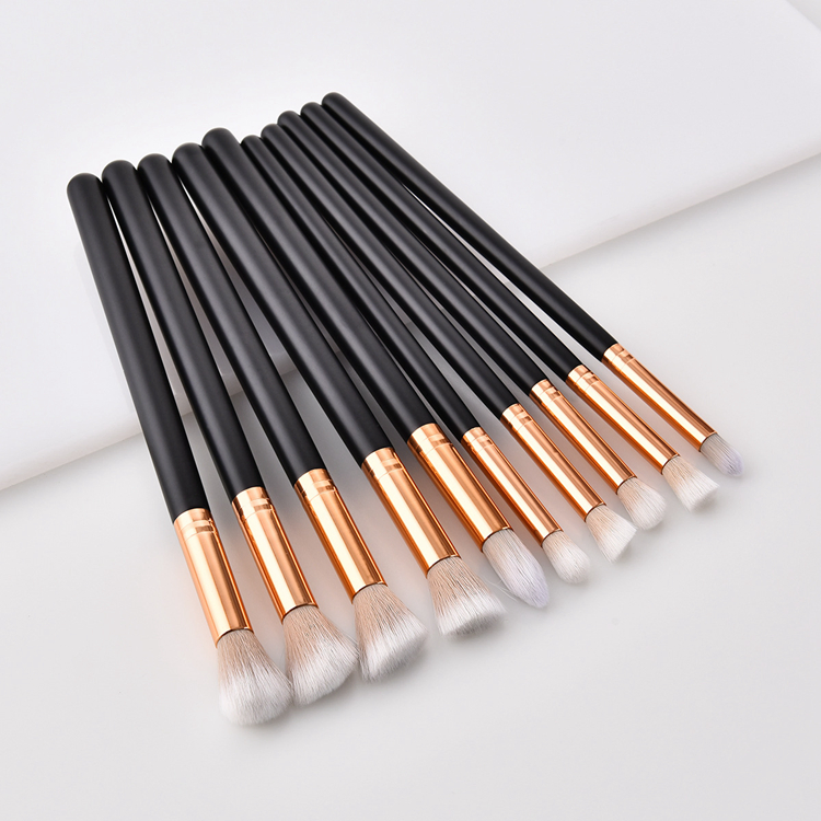 10PCS Cosmetic Makeup Brushes Set Foundation Eyeshadow Eyeliner Lip Oval Make up Eye Brush Set