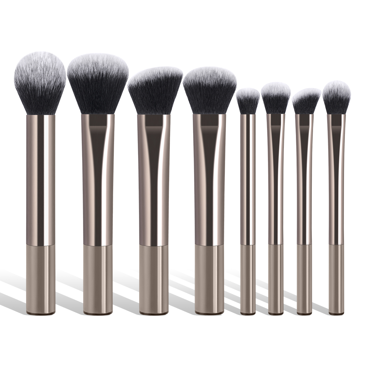MAANGE 8PCS Facial Detail Brush with Resin Handle Synthetic Hair Makeup Brush Set Private Label &amp; Customizable