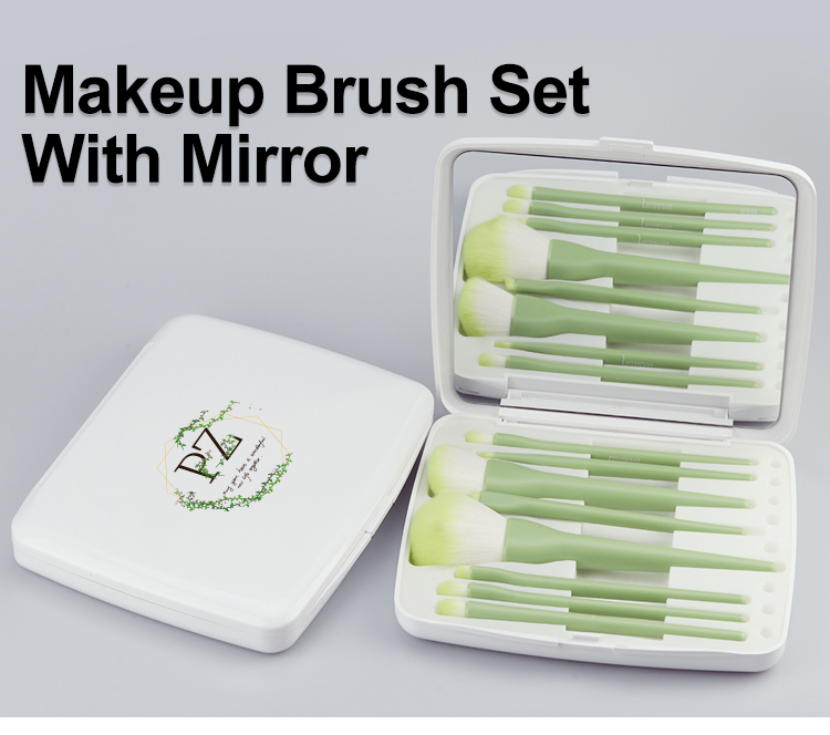 Makeup Brush Set with Mirror Case 1