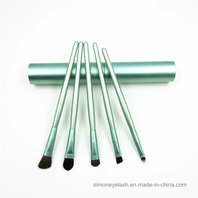 5PCS Makeup Brushes for Beginner with with Round Tube Case - 4