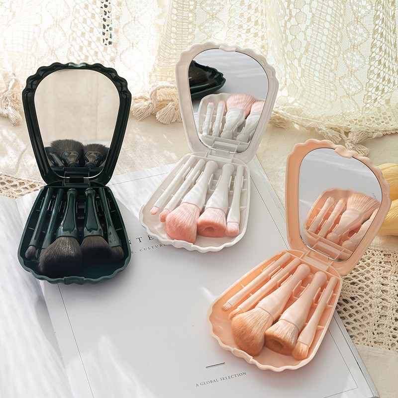 5pcs Portable Makeup Brush Set With Box Mini Concealer Powder Precise Eyeshadow Facial Makeup Brush Wholesale Price Low