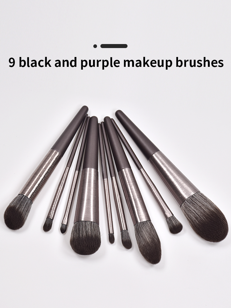 15Pcs Purple Makeup Brush Set