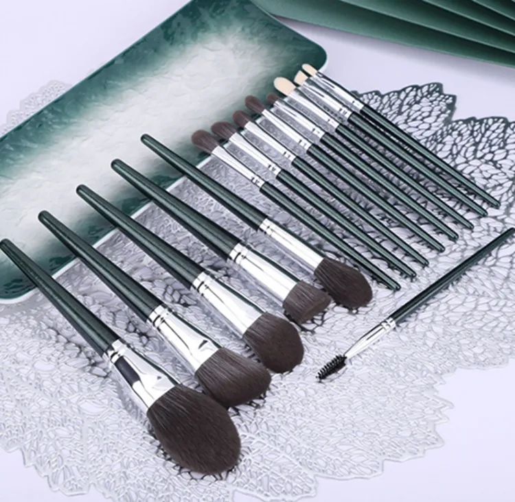 Soft 10/12 PCS Makeup Brush Set Wood Handle Synthetic Hair Private Label Makeup Brush Maquillaje Cosmetic Brushes