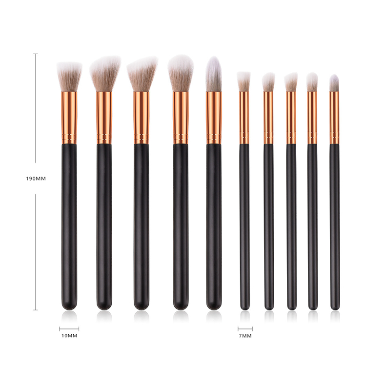10PCS Cosmetic Makeup Brushes Set Foundation Eyeshadow Eyeliner Lip Oval Make up Eye Brush Set
