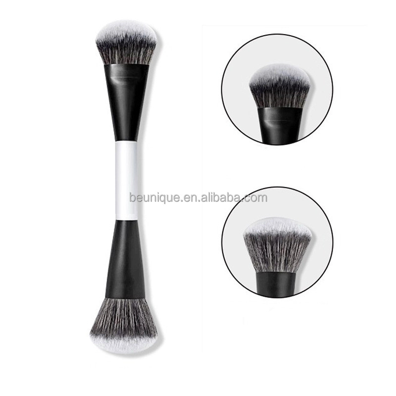 Private Label Custom Logo 4pcs Dual Contour Foundation Makeup Brushes Blush Makeup Cosmetic Powder Foundation Makeup Brush Set