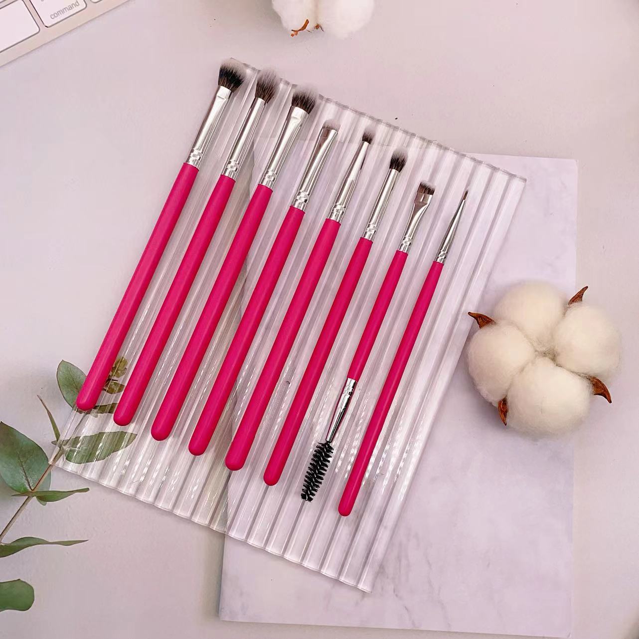 YRX W016 8PCS Custom Professional Eye Brow Brush Make up Brushes Sets Wholesale Makeup Brush Set