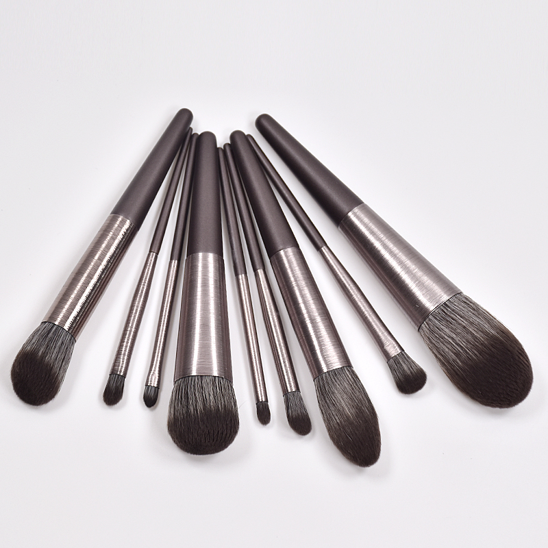 Customized Premium Professional Makeup Set Black Cosmetic Brushes Eco-friendly Bamboo Handle Synthetic Hair Concealer