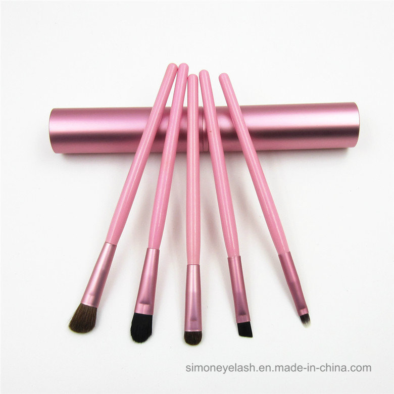 5PCS Makeup Brushes for Beginner with with Round Tube Case