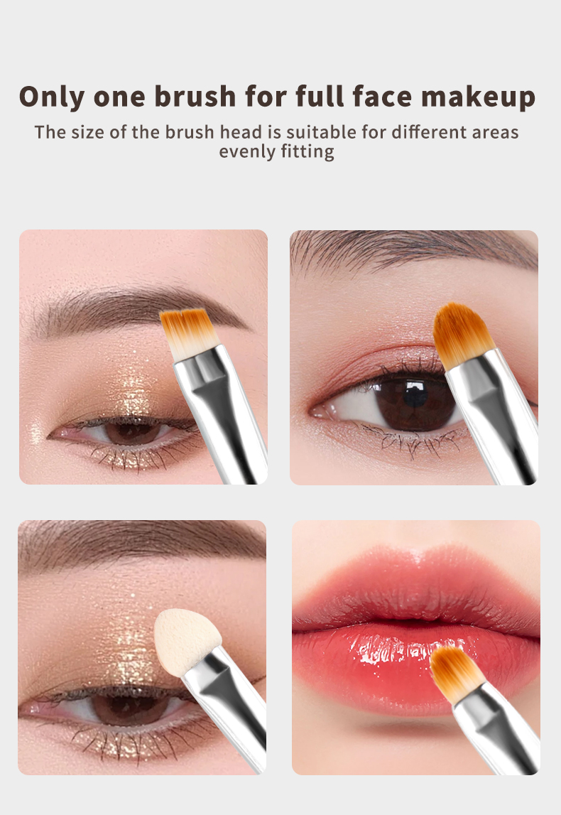 4 in 1 Makeup Brush Set Synthetic Hair Cross-Border Makeup 4 Headed Travel Size