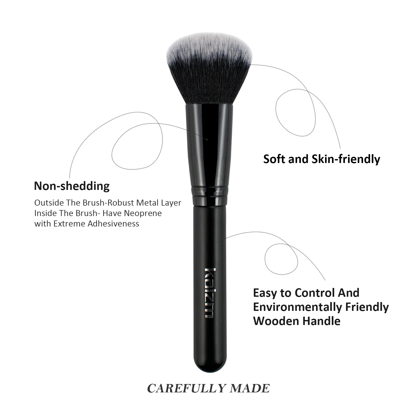 Customize 15 Pieces Cosmetic Brush Kit Portable Foundation Kabuki Brush Eyeshadow Concealer Lash Blush Makeup Brush Set