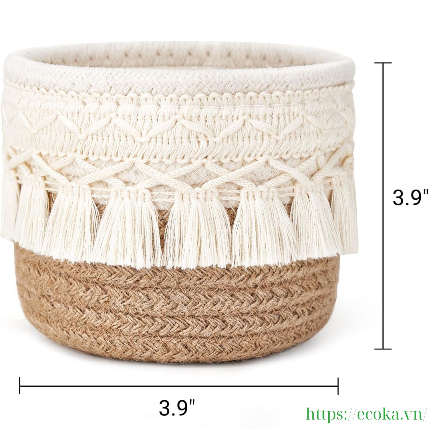 Macrame Waterproof Rectangle Makeup Brush Holder Organizer Comb Brushes Mini Storage Basket Set 2 Modern Decor Pen Pencil Box