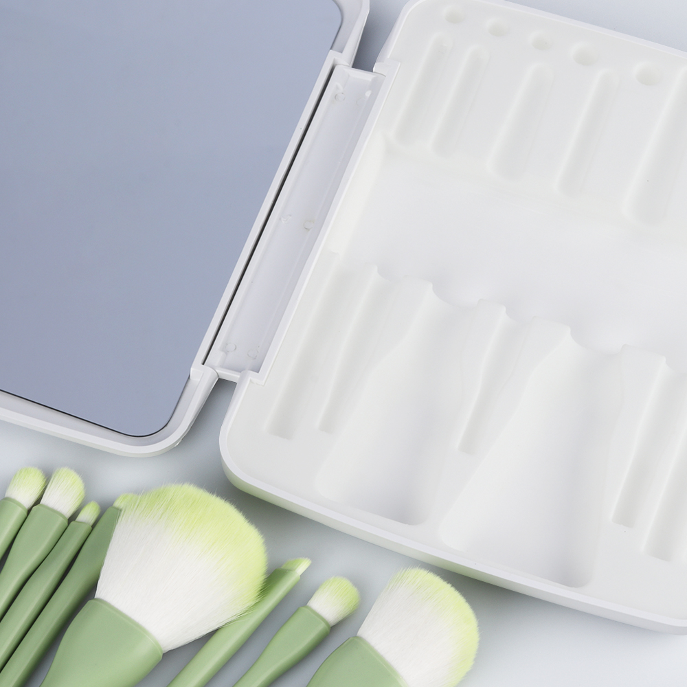 Makeup Brush Set with Mirror Case 7