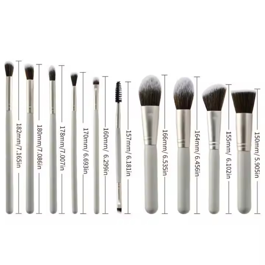 Cosmetic Brushes Private Label Travel 10PCS Thread Handle Makeup Brush Set