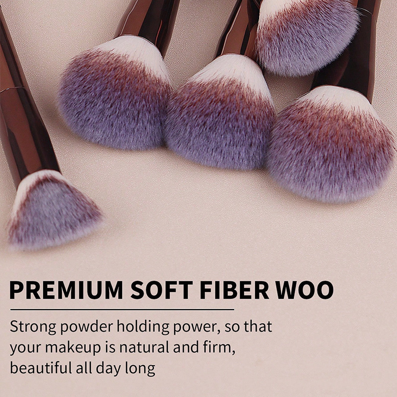 New Design Wood Handles Dual End Double Side 7pcs Set Makeup Foundation Brush Powder Angled Makeup Brush Face Concealer Brush
