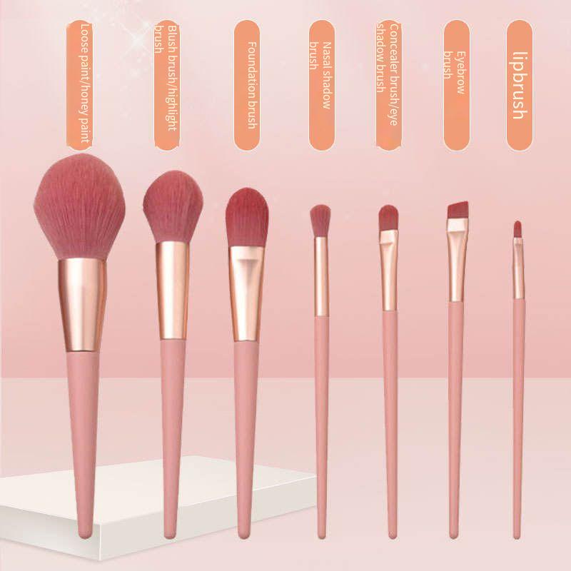 12-Piece Pink Makeup Brush Set Soft Loose Powder Foundation Brushes Beginner-Friendly Eye Shadow Beauty Makeup Tools
